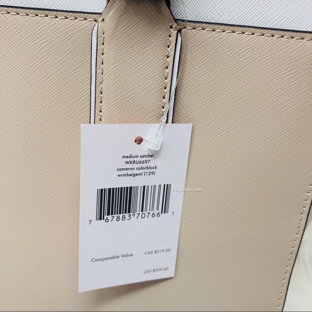 Kate spade Cameron medium satchel warm beige black - Picture 6 of 10